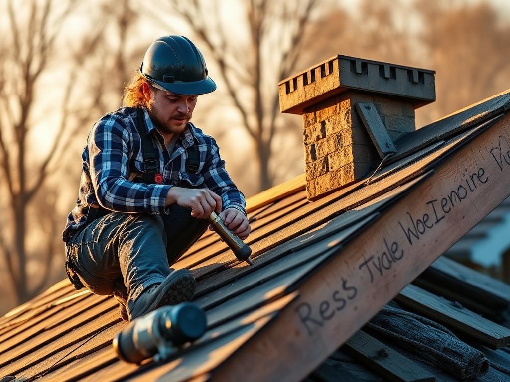 Dachstuhl-Reparatur historisch